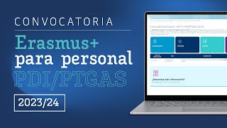 Convocatoria Erasmus KA131 PDIPTGAS 2324 [upl. by Ihtac]