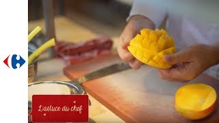 Comment manger une mangue  lastuce du chef [upl. by Eilyac]