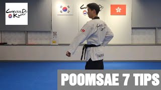 Taekwondo Poomsae 7 2024 Tips [upl. by Crabb931]