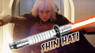 Shin Hati Neopixel Lightsaber Review from Ahsoka Series Artsabers [upl. by Aerona659]