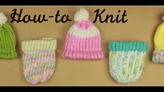 How to Knit on a Loom Knitting your first hat [upl. by Dacey724]