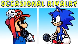 Friday Night Funkin OCCASIONAL RIVALRY  Sonic vs Mario FNF MODHARD [upl. by Hatnamas]