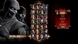 Mortal Kombat 9  Expert Tag Ladder SubZero amp Noob3 RoundsNo Losses [upl. by Landmeier]