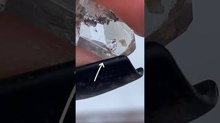 Found a 500 million year old enhydro Herkimer Diamond herkimerdiamond rockhounding crystals [upl. by Ecinnahs]