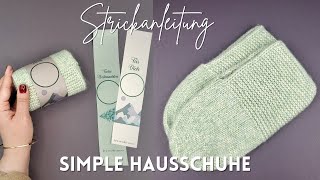 Strickanleitung Hausschuhe für Groß und Klein [upl. by Reiter]