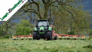 Fanage 2016  Deutz Fahr 5110P amp Pöttinger HIT1011T toute neuve [upl. by Drape]