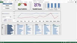 Excel  Présentation dun Tableau de Bord  Service Commercial [upl. by Cela661]