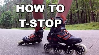 How to TSTOP on Inline Skates  ROLLERBLADE BASICS EP 1 [upl. by Cayla242]