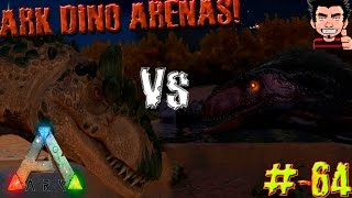 ARK Survival Evolved Megalosaurus Vs Allosaurus batalla de titanes gameplay español [upl. by Sharla]