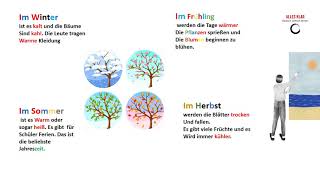 Die vier Jahreszeiten und das Wetter A1A2 wie ist das Wetter heute [upl. by Enirok]