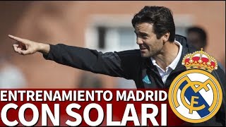 Primer entrenamiento de Solari con el Real Madrid en directo  Diario AS [upl. by Euqinor]