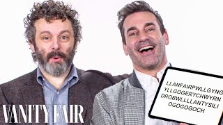 Jon Hamm and Michael Sheen Teach You St Louis and Welsh Slang  Vanity Fair [upl. by Osei852]