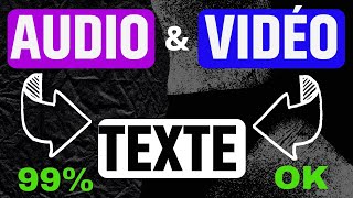 Convertir Vidéos et Audios en Texte en Quelques Minutes grâce à lIA gratuitement Transcrire [upl. by Nerahs]