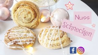 Hefe Nuss Schnecken 1  schnell und einfach  BACKLOUNGE Rezept  Meine Weihnachtsbäckerei Rezept [upl. by Agle]