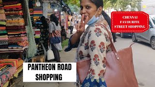 Street Shopping in Chennai 🛍👗  Pantheon Road  Gladiya’s Diary [upl. by Yvan390]