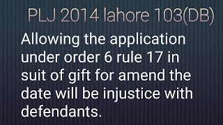 amendment of plaint  amend date of oral gift is not maintainable art familycourt [upl. by Llewol]