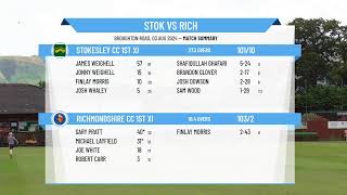 Stokesley CC 1st XI v Richmondshire CC 1st XI [upl. by Nnaillek]