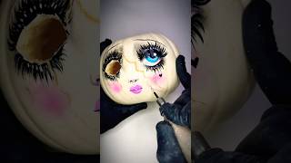 The Great Pumpkin Makeover 🎃💄 pidgindoll carvingpumpkin jackolantern halloween dolls doll [upl. by Finella563]