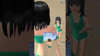 Naughty Yuta destroys Mios sand house Rina helps Mio make a sand castle sakuraschoolsimulator [upl. by Old]