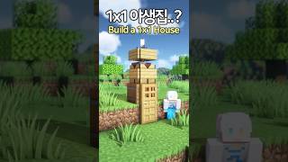 How to build the 1x1 House 😲 Minecraft minecraftbuild 마인크래프트 [upl. by Gabrielle25]