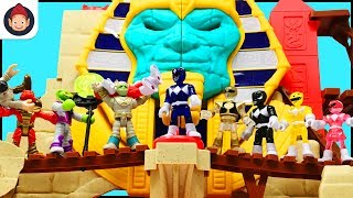 Imaginext Power Rangers Battle Serpent King at the Serpent Strike Pyramid  Unboxing Toy Video [upl. by Ojyma]