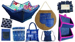 Amazing Craft ideas With Old Jeans [upl. by Aicelet86]