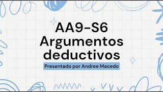 Argumentos deductivos Andree Macedo [upl. by Elyac]