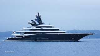 KISMET Yacht  first sea trials of brand new LURSSEN superyacht Project JAG in foggy weather  4K [upl. by Anyaled]