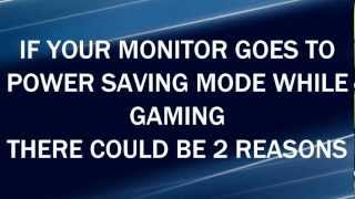 How to solvemonitor goes to power saving mode while gaming [upl. by Notlaw106]