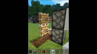 Easy 1x2 sticky piston door in Minecraft Bedrock [upl. by Aeneas]