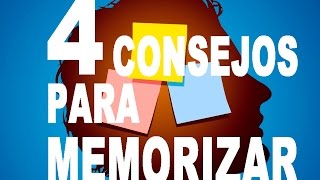 4 CONSEJOS PARA MEMORIZAR MAS RAPIDO [upl. by Sorel420]