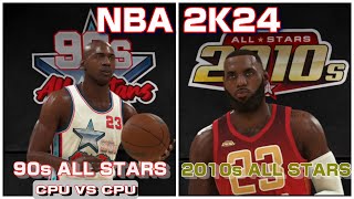 NBA 2K24  試合観戦 90s ALL STARS VS 2010s ALL STARSGameplay PS4 [upl. by Lletnom371]