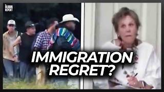 Watch Rich Liberal’s Face as Illegals Are Dropped Off at Her House [upl. by Burg860]