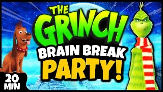 🎄 The Grinch Brain Break Party 🎄 Freeze Dance 🎄 Christmas 🎄 Just Dance [upl. by Aciria]