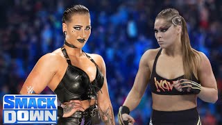 WWE Full Match  Rhea Ripley Vs Ronda Rousey  SmackDown Live Full Match [upl. by Slyke461]