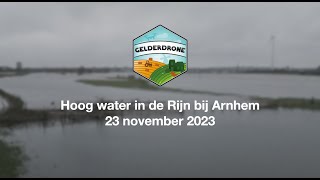 Hoogwater in de Rijn bij Arnhem  23 november 2023 [upl. by Jacklyn]