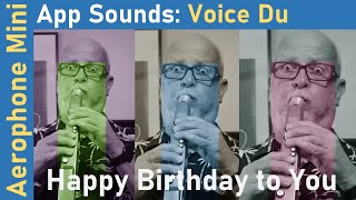 Roland Aerophone AE01 Mini App Sounds Voice Du quotHappy Birthday to Youquot [upl. by Melentha]