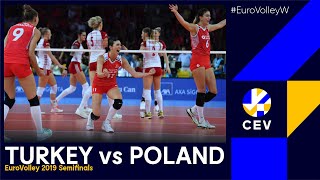 Turkey vs Poland I EuroVolleyW 2019  Semi Final I FULL MATCH [upl. by Akahc]