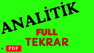 TEK VİDEODA ANALİTİK GEOMETRİYİ HALLLET📢TÜM SORU TİPLERİYLE FULL TEKRAR 🎯  PDF [upl. by Horne]