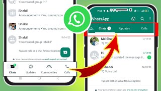 How to Change WhatsApp Bottom Navigation Bar 2024  Remove WhatsApp Navigation Bar Bottom to Top [upl. by Kired]