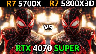 RYZEN 7 5700X vs RYZEN 7 5800X3D  RTX 4070 SUPER  Test in 16 Games  1080p  1440p  2024 [upl. by Ahsik]