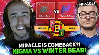 QUINN COMMENTS NIGMA vs WINTER BEAR  MIRACLE IS COMEBACK TO PRO DOTA  BETBOOM DACHA 3 [upl. by Gnohp813]