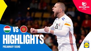 Palasics saves the day  Hungary vs Montenegro  Highlights  Mens EHF EURO 2024 [upl. by Wellington228]