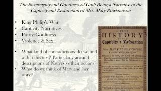 Mary Rowlandson  Captivity Narrative [upl. by Auqinehs]