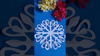 ❄️❄️ Paper SNOWFLAKE ❄️❄️ NO62 snowflakes paperart shorts [upl. by Holli]