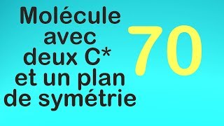 703éme cas Molécule avec deuc carbones asymétrique présentant un plan de symétrie [upl. by Ambrosio815]