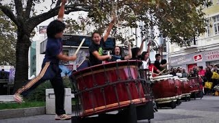 Yamato  The Drummers of Japan  Live Street Performance  Taiko Drums  Plovdiv Bulgaria [upl. by Wolfram631]