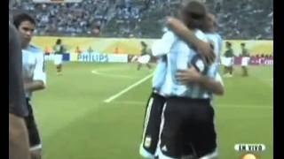 Argentina 2 Mexico 1  Mundial 2006 RELATO TELEVISA [upl. by Korry]