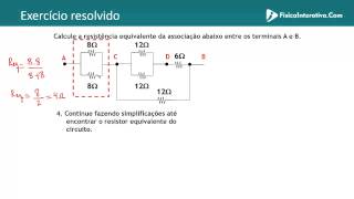 Associação de resistores  Misto  Exercício resolvido [upl. by Ynattyrb]