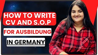 How to make CV for Ausbildung SOP writing for Germany ausbildungingermany [upl. by Steel329]